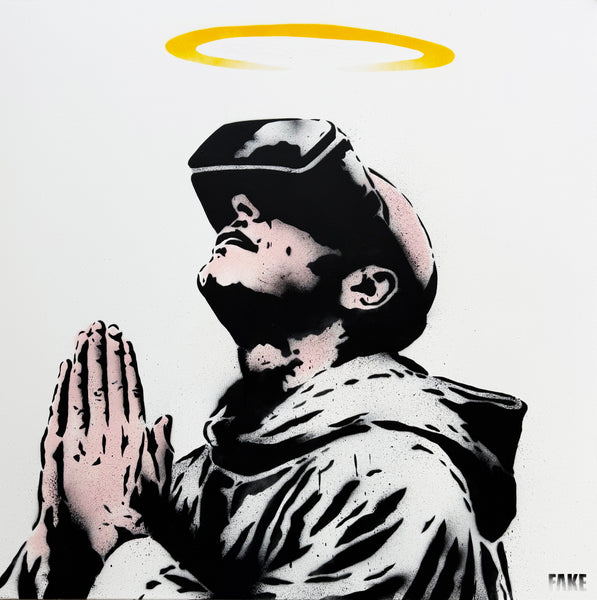 AI See God (original) 100x100cm