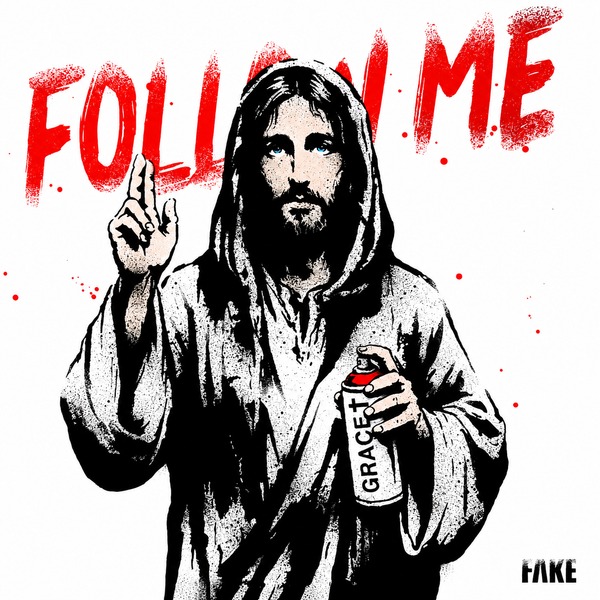 Follow Me (Red) Hand finished