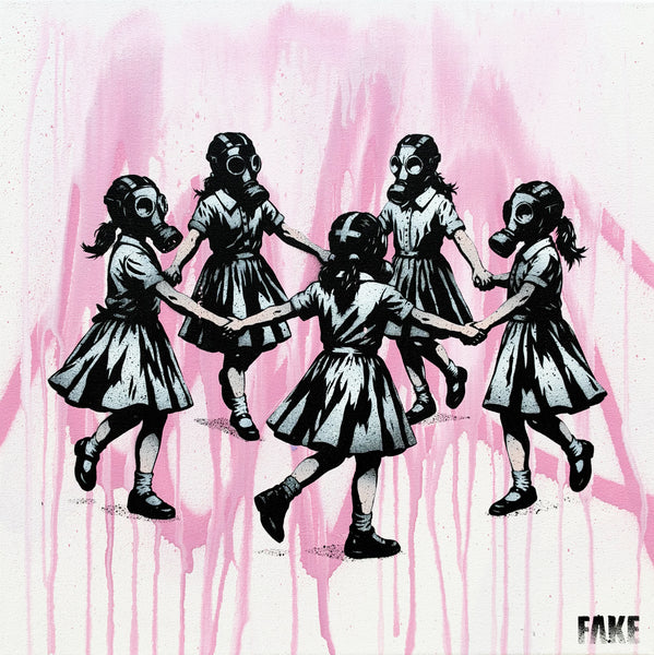 The Human Reset (1/1 AP light pink) 40x40cm original on canvas