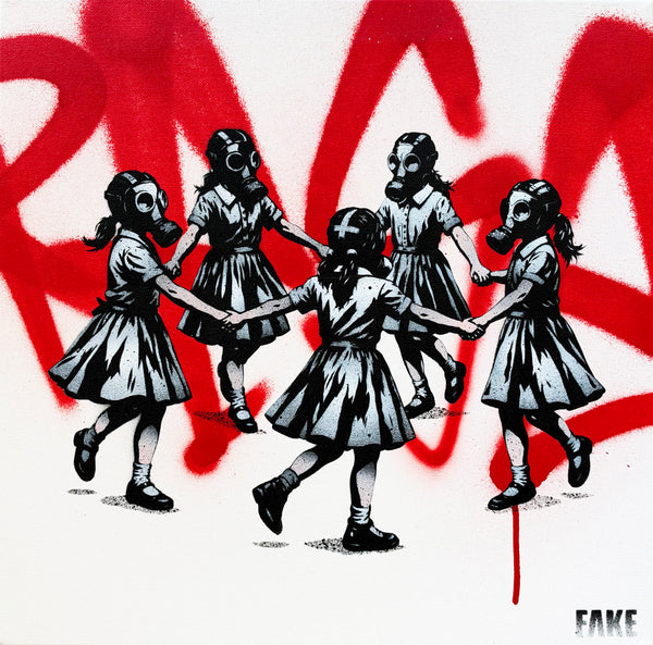 The Human Reset (1/1 AP Red) 40x40cm original on canvas