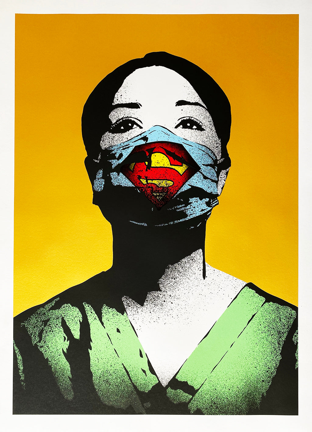 Super Nurse screen print (Super size gold edition of 20)