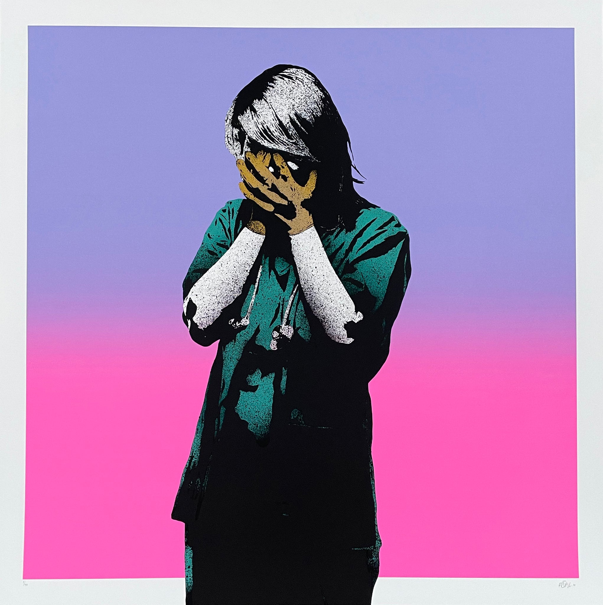 CODE BLACK screen print (pink edition of 40)